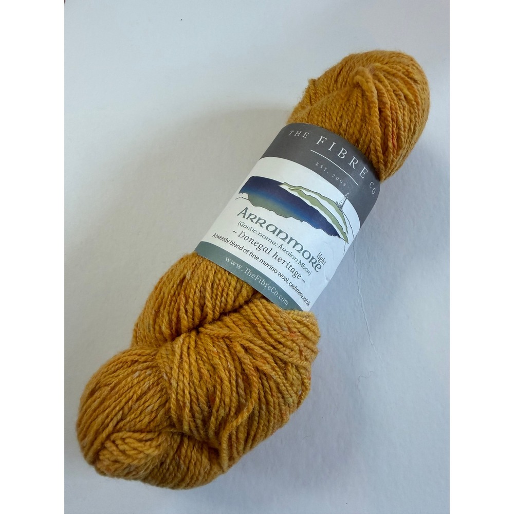 New The Fibre Co Arranmore Light Yarn 100g Finian Yellow Wool Silk Cashmere
